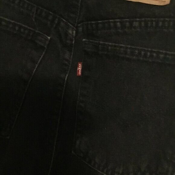 Levi Strauss Black Dark Wash Whisker Skinny Jeans 9 - Picture 3 of 5
